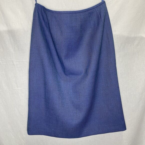 EVAN PICONE Skirt Suit Set Blazer Pencil Skirt Long Sleeve Petite 6 6P Blue - Picture 12 of 16